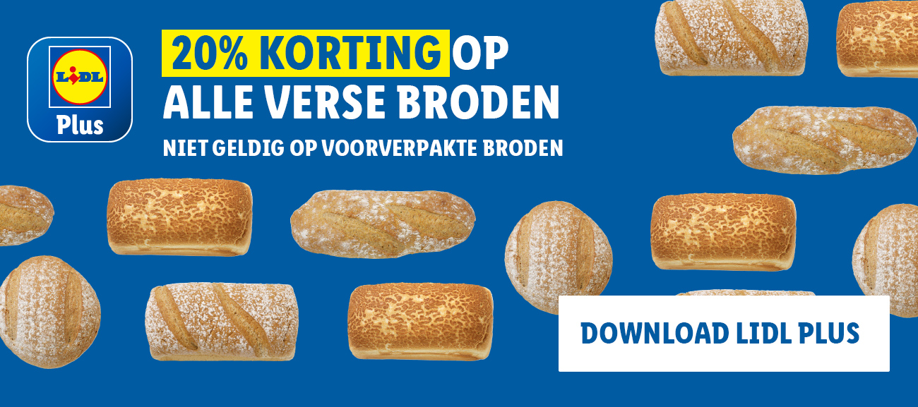 20% korting op alle verse broden - enkel via Lidl Plus