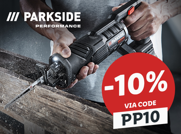 Krijg 10% korting op alle klusartikelen van PARKSIDE PERFORMANCE via code PP10