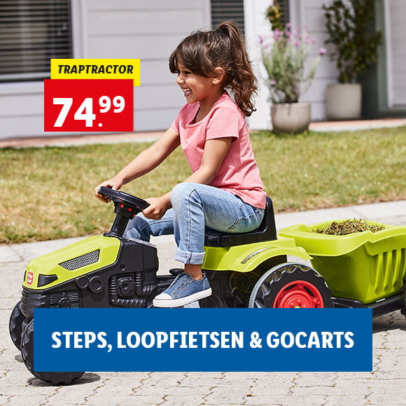 Steps, loopfietsen & gocarts