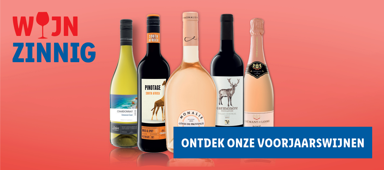 1+1 gratis op onze kwalitatieve voorjaarswijnen