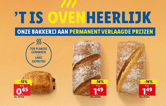 Onze bakkerij, nu met permanente prijsverlagingen!