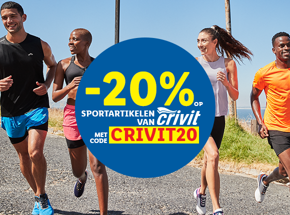 Krijg 20% korting op alle sportartikelen van CRIVIT via code CRIVIT20
