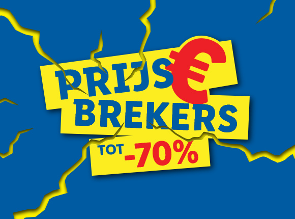 Prijsbrekers kortingen tot -70% 
