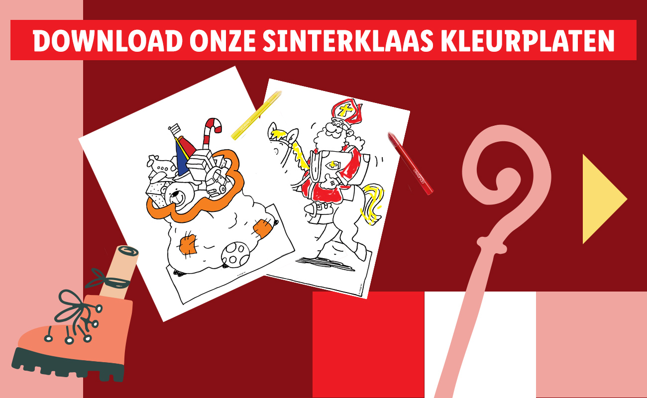 Kleurplaat Sinterklaas