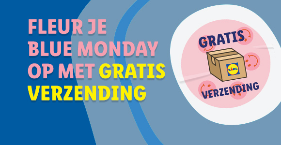 Blue Monday met gratis verzending