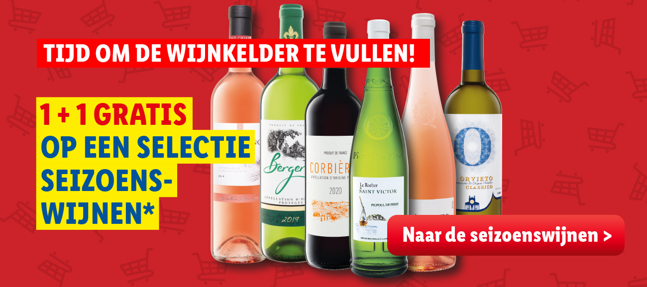 1 + 1 gratis seizoenswijnen